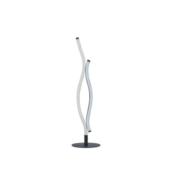 Lampe de table LED Bloom Acier doux Effet Bois, Noir Sable