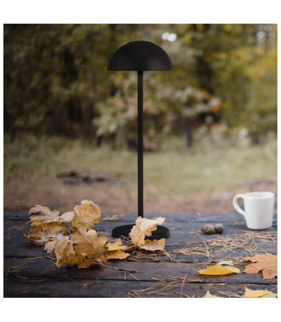 Lámpara de mesa LED de exterior Portabello Aluminio Negro mate