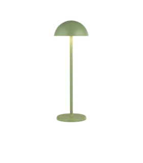 Portabello Outdoor-LED-Tischleuchte Klares Aluminium, mattgrün