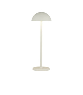 Portabello outdoor LED table lamp Aluminum Matt white, clear