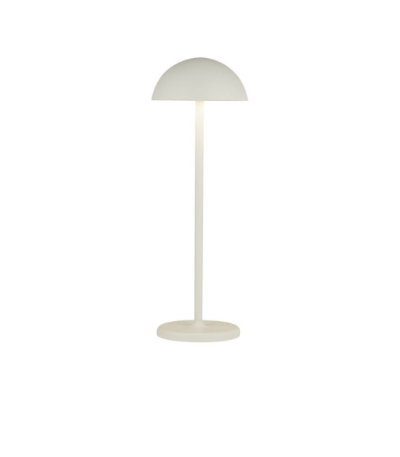 Portabello Outdoor-LED-Tischleuchte Aluminium Mattweiß, klar