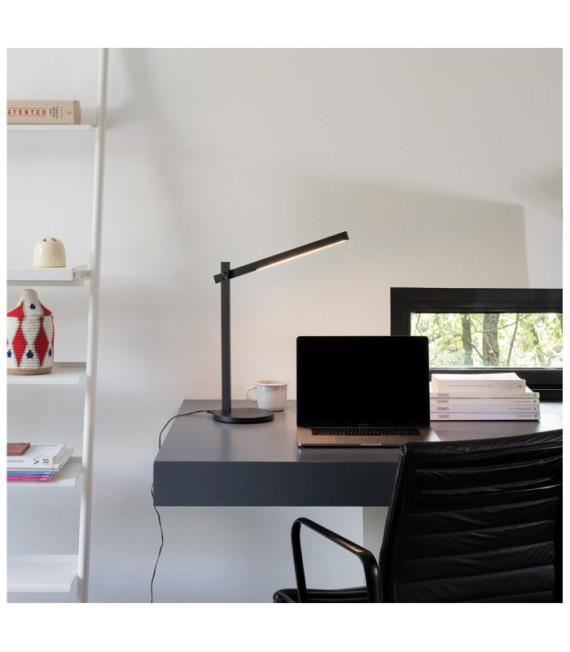 Lampe de table LED PIVOT Plastique Noir