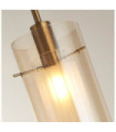 Suspension Duo Acier doux,verre Laiton
