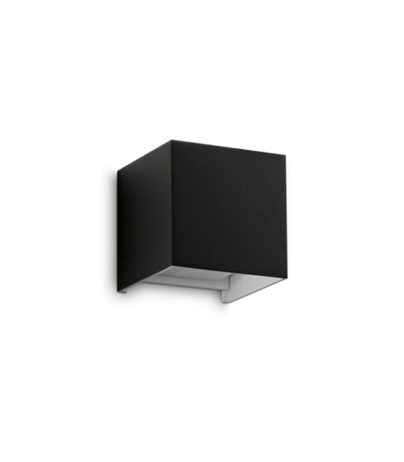 Lampada da parete per esterno Atom in metallo Nero