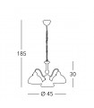 Chandelier style cosy NONNA laiton antique 3 ampoules