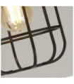 Plafonnier Vision Acier doux Bois, Noir Mat