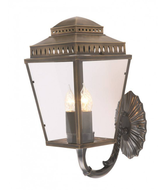 Lampada da parete Mansion House, nichel lucido