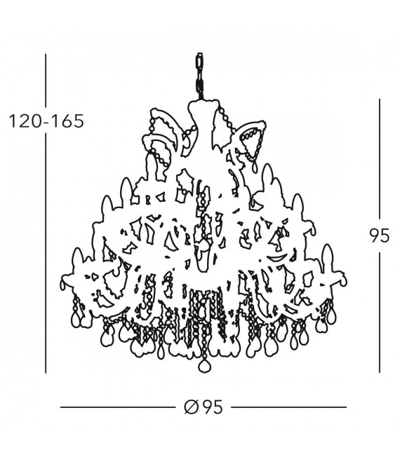Chandelier classique VALERIE laiton 30 ampoules