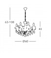 Chandelier classique VALERIE laiton 8 ampoules