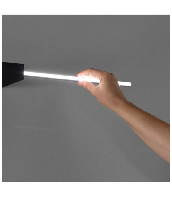 Theo LED wall light Metal, Black plastic