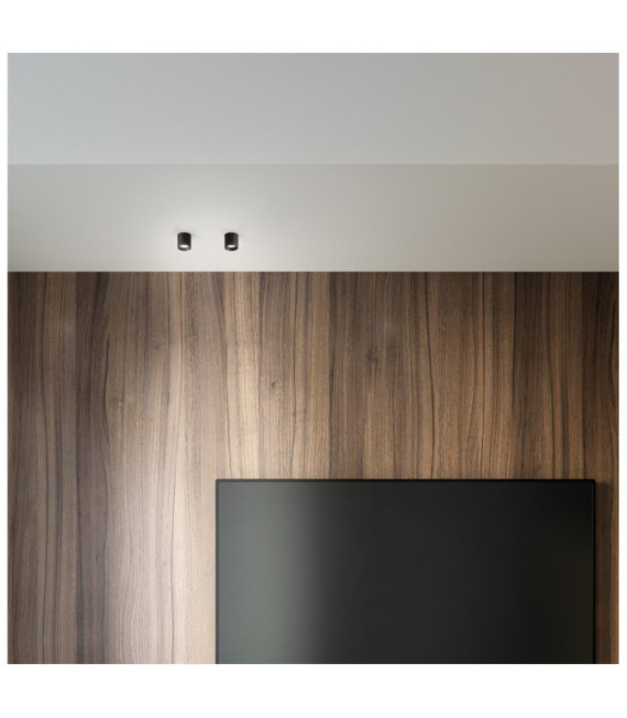 DOT Deckenleuchte Glas, schwarzes Metall