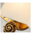 Applique murale Swirl Abat-jour en lin,acier,résine Feuille d'or