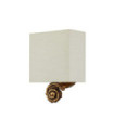 Applique murale Swirl Abat-jour en lin,acier,résine Feuille d'or