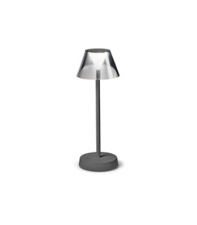 Lámpara de mesa LED LOLITA Metal, Plástico Gris oscuro