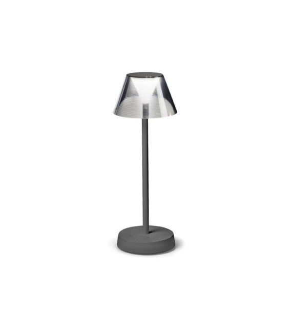 LED-Tischleuchte LOLITA Metall, Kunststoff Dunkelgrau