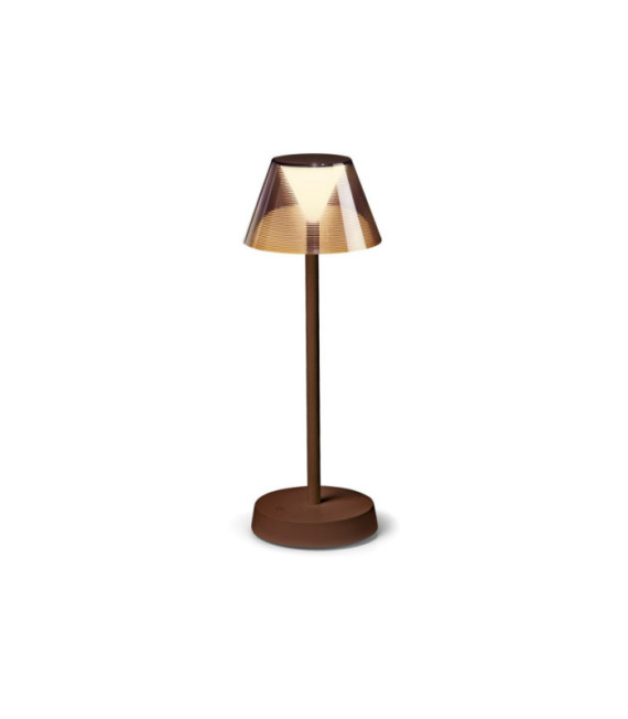 Lampada da tavolo a LED LOLITA Metallo, plastica Marrone Caffè