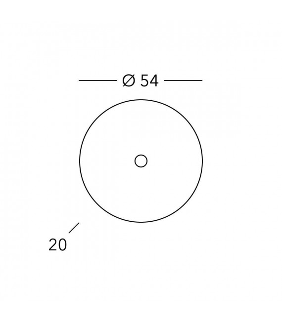 Aplique de pared MOON blanco mate 1 bombilla