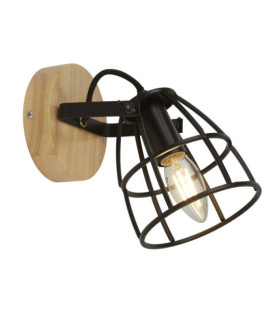 Spot Vision Acier doux Bois, Noir Mat