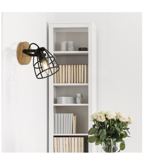 Spot Vision Madera de acero dulce, negro mate