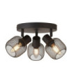 Spot multiple Meshy Acier doux Sable Noir