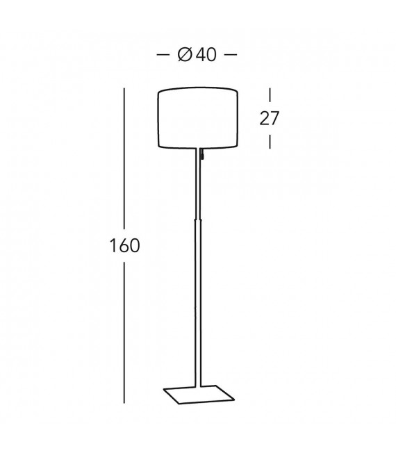 Lampada da terra SABBIA nichel 1 lampadina
