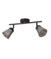Mega spotlight Mild steel Matt black, Smoked