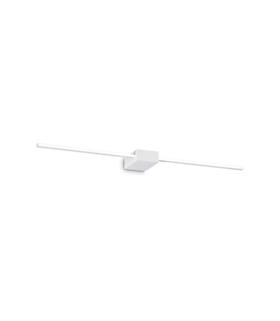 Theo LED-Wandleuchte Metall, weißer Kunststoff