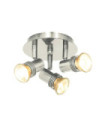 Decco multiple spotlight Mild steel Satin silver