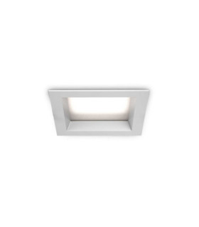 Downlight empotrable Basic Plástico, Aluminio Blanco Mate