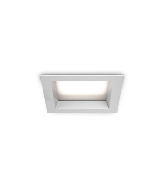 Faretto da incasso Basic Plastica, Alluminio Bianco Opaco