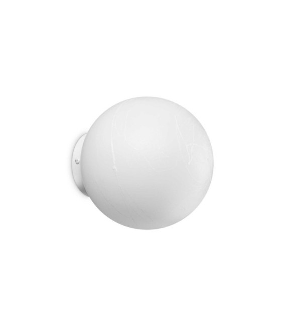 Lampada da parete Carta in plastica bianca