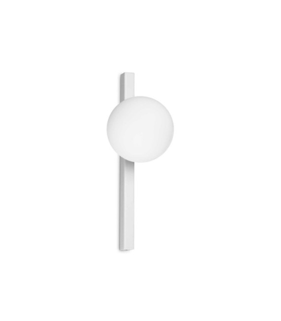 Binomio Wall Light Glass, White Metal