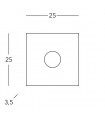 Plafonnier SQUARE blanc 1 ampoule