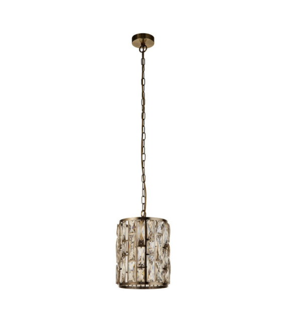 Bijou pendant light Mild steel, glass Antique Brass