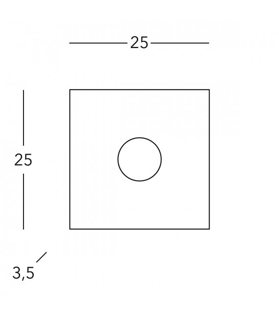 SQUARE Ceiling Light 1 light - 4