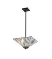 Alderley pendant light Steel, art glass Period bronze