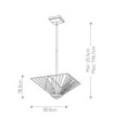 Alderley pendant light Steel, art glass Period bronze