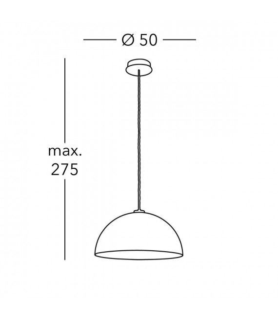 Lampada a sospensione design CULT bianco opaco 1 lampadina
