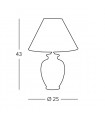 Lampe de table CHIARA blanc 1 ampoule