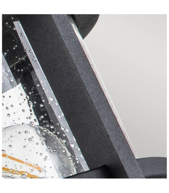Merrill lámpara de techo para exterior Aluminio, cristal granulado transparente Negro