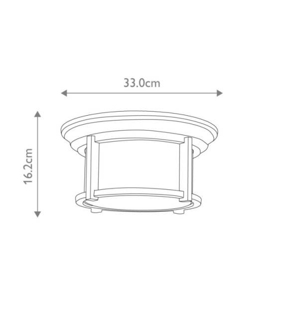 Merrill lámpara de techo para exterior Aluminio, cristal granulado transparente Negro