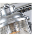 Applique murale Kichler Acier,verre grainé transparent Chrome poli