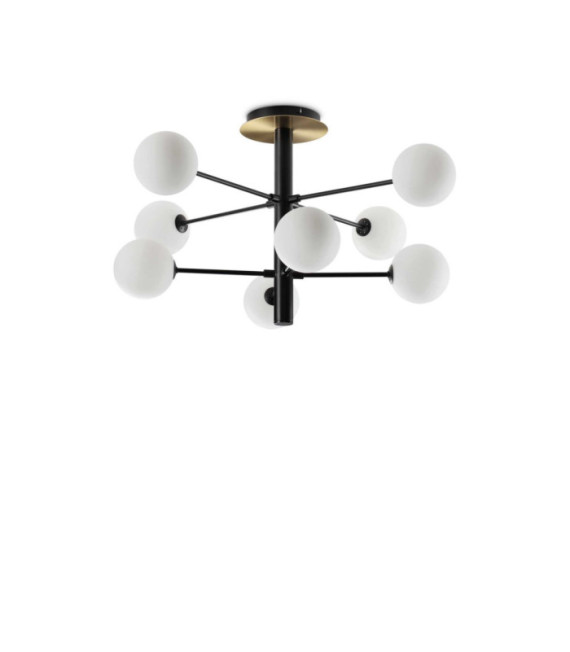 Plafonnier Cosmopolitan Métal Laiton satiné, noir mat