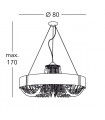 Suspension design GIOIOSA chrome 12 ampoules
