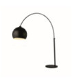 Giant arched floor lamp Mild steel, Matte black marble, black marble