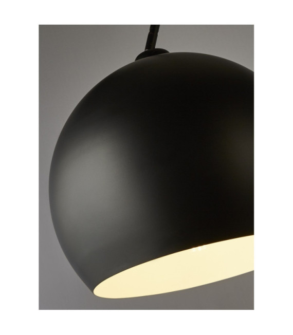 Lampadaire arqué Giant Acier doux,Marbre Noir mat, marbre noir