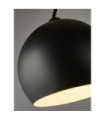 Giant arched floor lamp Mild steel, Matte black marble, black marble