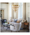 Hinkley Pendant Faux Alabaster, Heritage Brass Steel