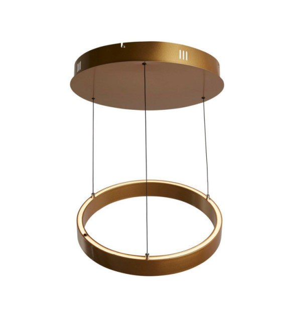 Layla LED-Pendelleuchte Baustahl, Aluminium Gold