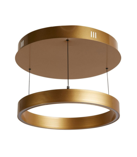 Layla LED-Pendelleuchte Baustahl, Aluminium Gold
